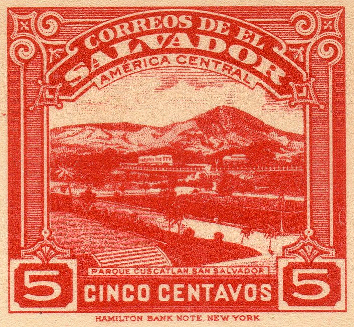Stamps sellos El Salvador 1942 Postal Stationery card  : Train in Parque Cuscatlan in San Salvador